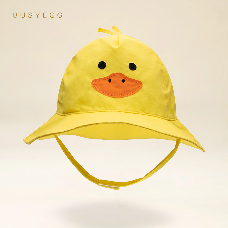 busyegg黄色小鸭子防晒帽小黄帽
