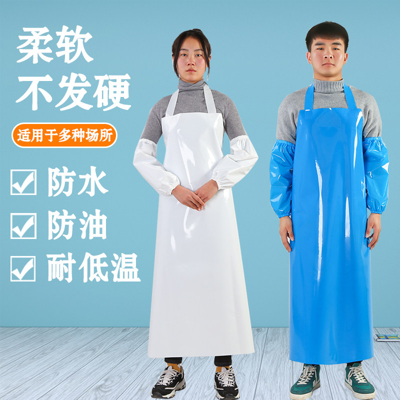 食品厂白色防水围裙工作服