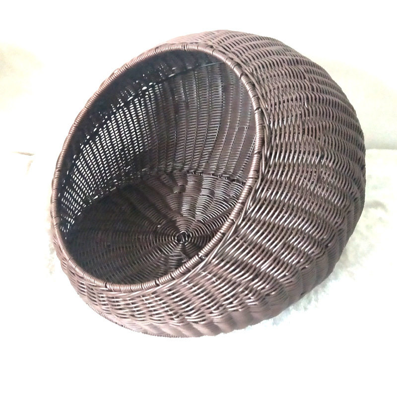 。仿藤可拆洗塑料宠物篮四季通用猫笼子/猫别墅