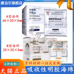 牙科吸收性明胶海绵止血海绵创口护理可吸收敷料贴医用海绵贴 AB