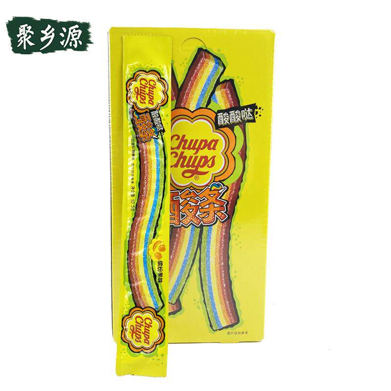 珍宝珠阿尔卑斯长条彩虹橡皮糖果汁软糖酸甜开胃儿童节日零食校园