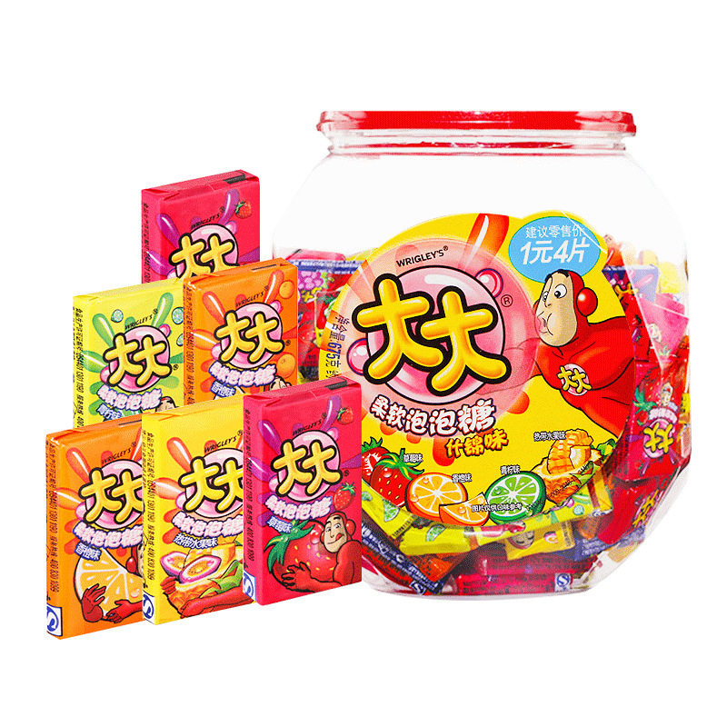 箭牌大大泡泡糖约150片口香糖什锦水果糖泡泡糖软糖