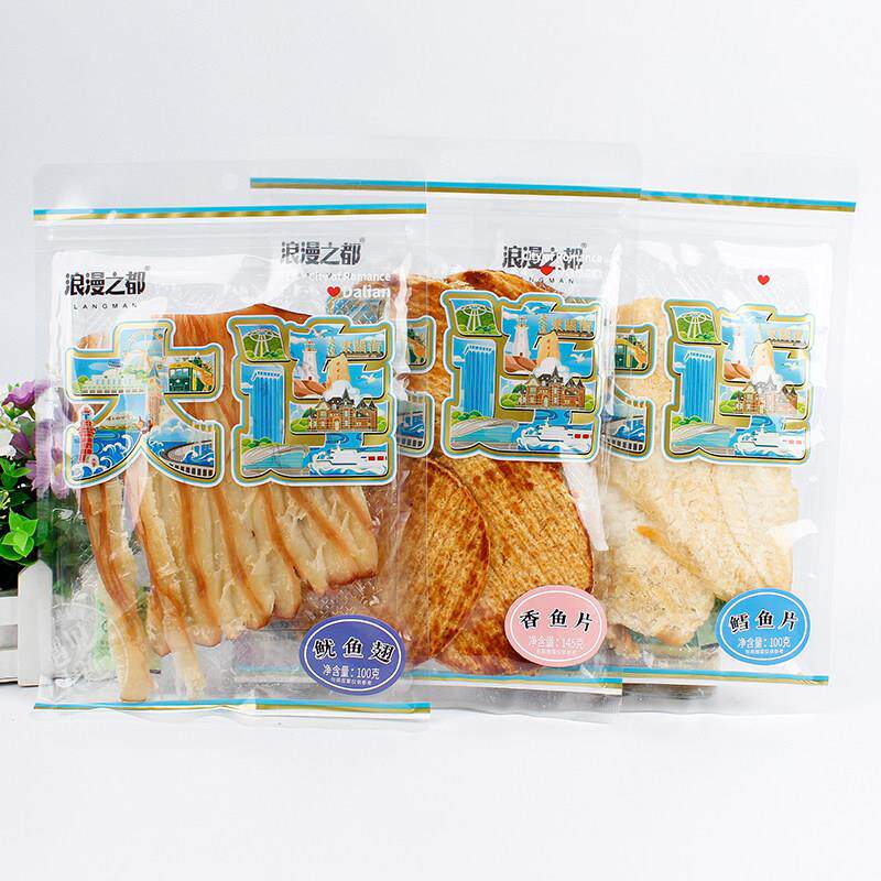 大连特产浪漫之都鳕鱼片虾酥糖原味鱿鱼丝即食海鲜小零食送人礼品