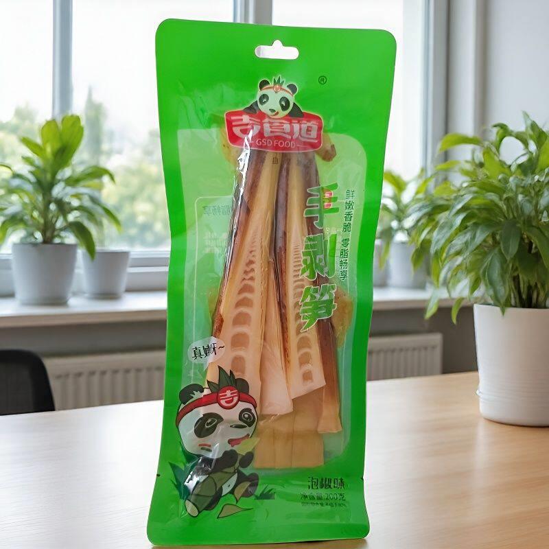 吉食道手剥笋泡椒味200克鲜嫩香脆休闲办公解馋网红零食图片