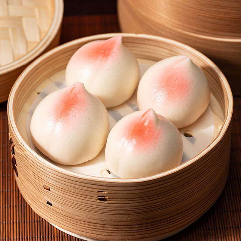 源口寿桃包生日祝寿老人寿宴酒席包子馒头早餐半成品速食加热即食