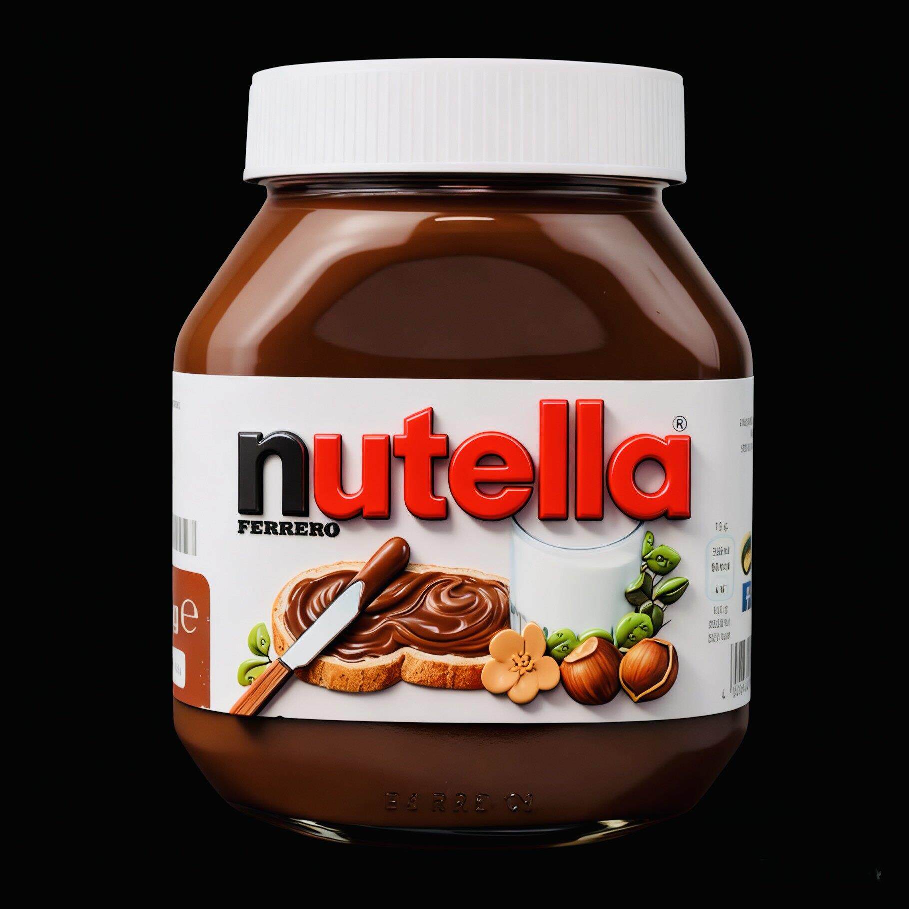 进口费列罗Nutella能多益榛子可可调味酱350g 抹面包（代可可脂）