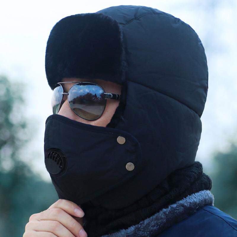 雷锋帽男士冬天防寒防风电动车保暖帽骑车护耳棉帽中老年人帽子男