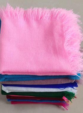 头巾老人女奶奶蓝色粉黄围巾村姑农村妇女丝巾老太太老式方巾包头