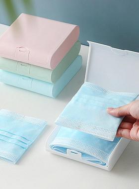 儿童宝宝卡通可爱口罩收纳盒可携式收纳袋夹学生随身携带装口罩盒