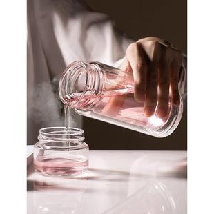双层隔热泡茶玻璃杯茶水分离杯办公室懒人泡茶神器高颜值直饮水杯