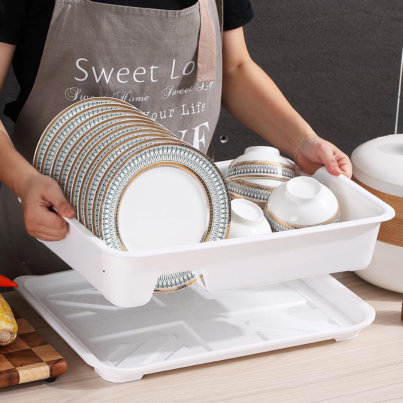 厨房碗筷收纳盒碗架沥水架置物架碗碟晾碗盘收纳层架整理架