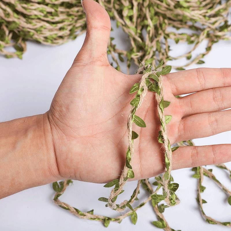 麻绳藤蔓绳绿叶编织藤条幼儿园手工diy创意装饰绳子粗绳蜡绳耐磨