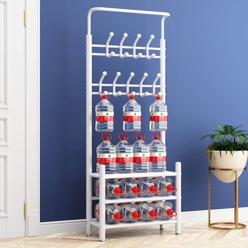 衣帽架落地家用门厅简约多功能落地架鞋架置物架子组合卧室挂衣架