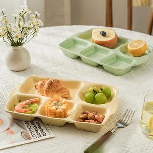 陶瓷分格餐盘大人减肥专用微波炉食物分格盘高级感家用211减脂盘