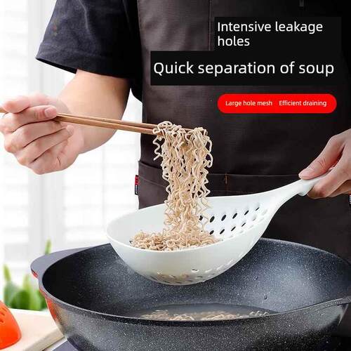 食品级硅胶漏勺食品级家用耐高温厨房捞饺子笊篱过滤神器大号