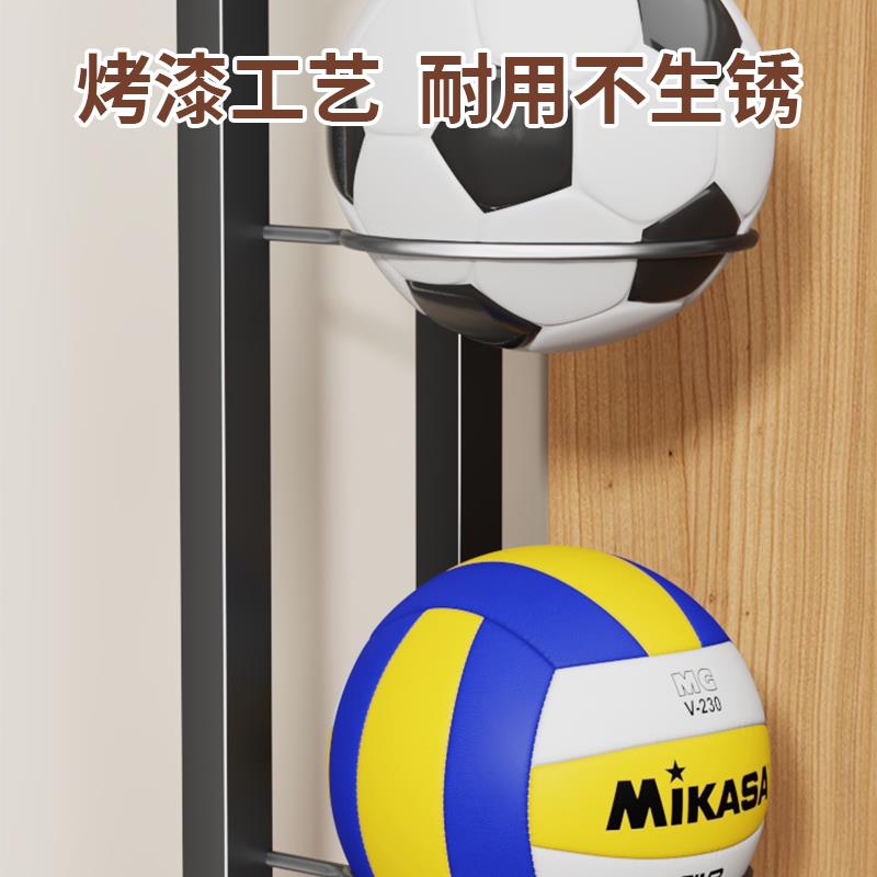 篮球收纳层架家用球类置物架放球的架子体育器材足球支架装球收纳图片
