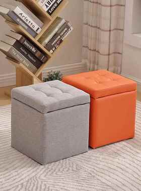 收纳凳子储物凳可坐家用门口穿鞋椅试衣间小沙发凳箱多功能换鞋凳