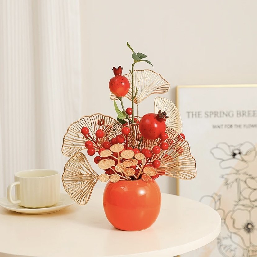 新款糖果仿真红浆果石榴花束装饰,家居饰品,仿真花/假花,淘宝优惠券,粉丝福利购,淘宝优惠卷