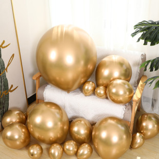 风车5/10/12/18/36寸先锋同色加厚圆形铬金属色气球婚庆生日装饰