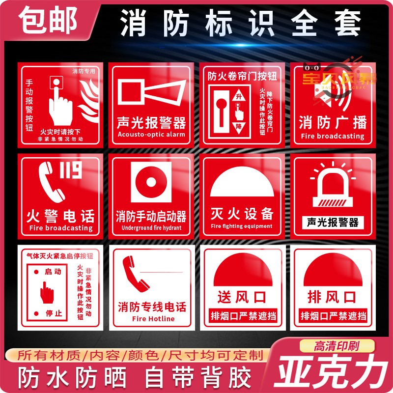 高清印刷高透亚克力标识牌