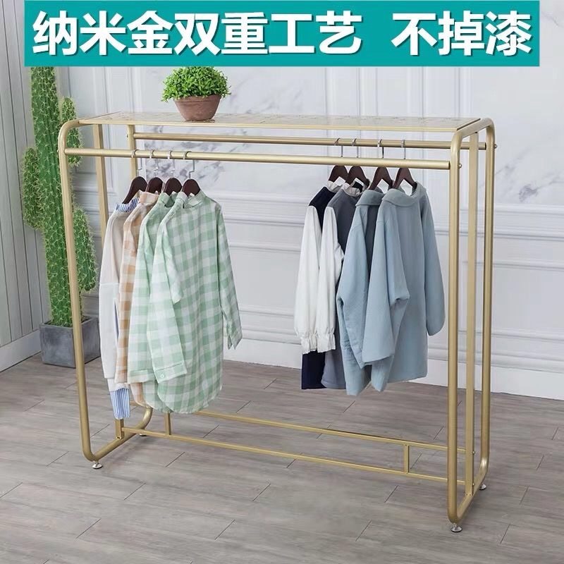 实用碳素钢服装店双排挂衣架