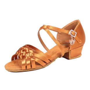 舞世霸专业儿童拉丁舞鞋女孩软底考级练功鞋白色女童初学者舞蹈鞋