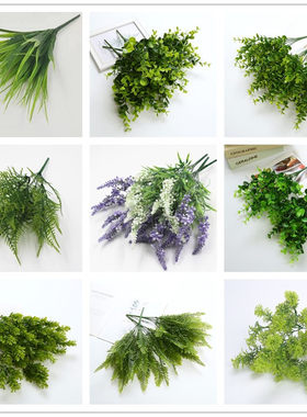 尤加利仿真植物塑料花装饰叶子