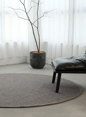 进口羊毛地毯客厅卧室茶室剑麻地毯手工编织家用圆毯归云系列