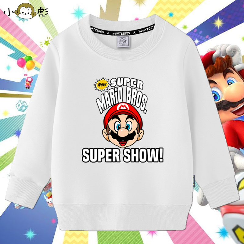 超级玛丽任天堂卡通风学生款卫衣