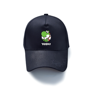 马里奥超级玛丽奇诺比奥耀西鸭舌帽子男女儿童装学生款防晒棒球帽