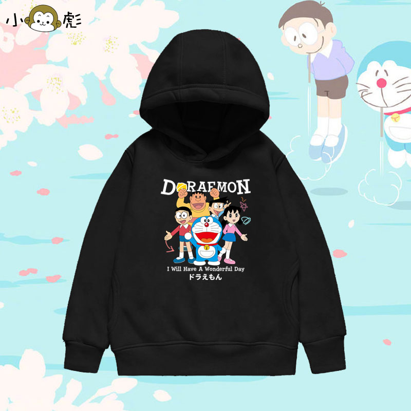 哆啦A梦小叮当机器猫连帽卫衣