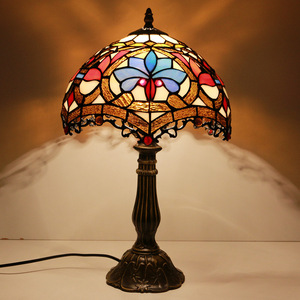 汇璟蒂凡尼灯具欧式创意时尚彩色玻璃酒吧咖啡厅餐厅卧室床头台灯