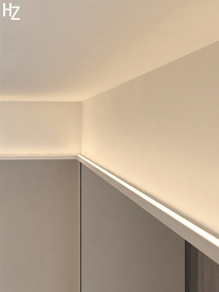 单边铝槽回型顶灯带向上打光反光灯槽洗顶线性灯led氛围灯线条灯