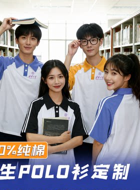 学生班服定制纯棉POLO衫短袖
