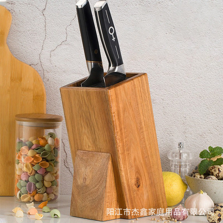 厂家直销多功能家用厨房刀具整理实木相思木通用插刀座创意刀架