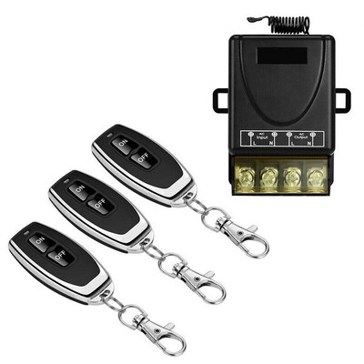 RF433遥控开关大功率30A宽电压交流AC100-240V单路射频开关100M