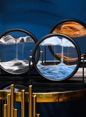 创意家居摆件解压沙漏摆件轻奢艺术画桌面客厅卧室装饰生日礼物