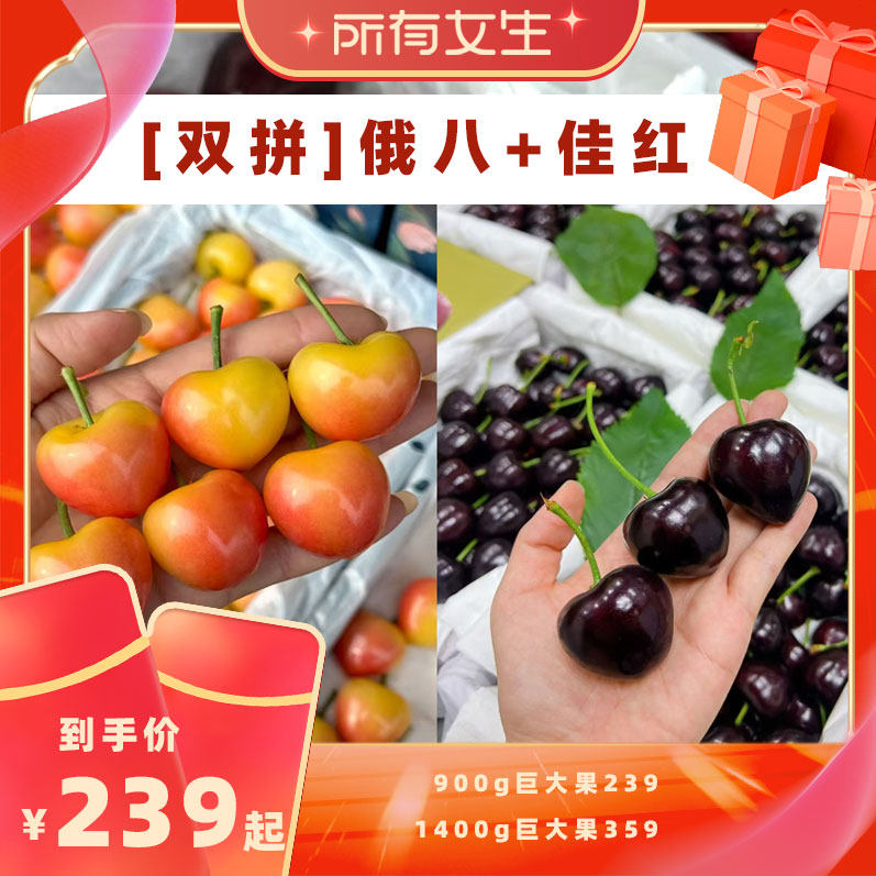 黄樱桃+俄罗斯八号双拼大连樱桃