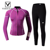 2mm保暖潜水服女大码 显瘦水母衣拉链女游泳分体冲浪潜水衣游泳衣