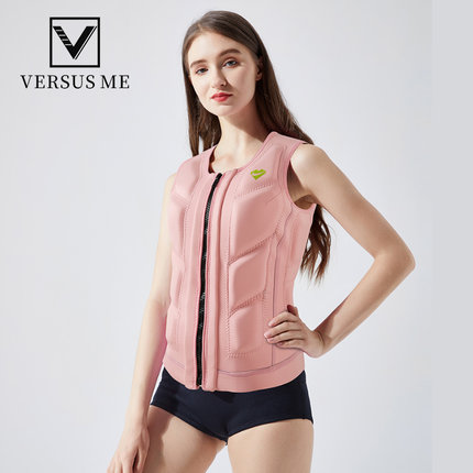 VERSUSME男女便携冲浪服助浮超薄高弹防撞衣滑雪护甲背心护胸护背