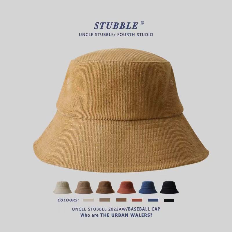 大帽檐保暖防风灯芯绒加厚渔夫帽