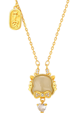 梦金园潮饰品牌FA+925银福龙项链