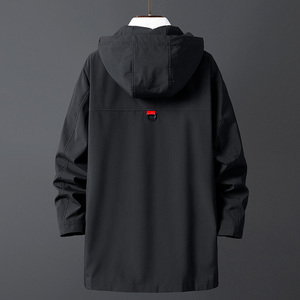 秋冬款中长款大码M-8XL胖子休闲连帽大码男宽松夹克男 JK8226-P90图片