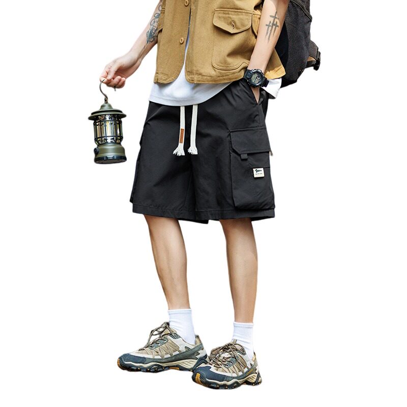 胖胖哥日系大口袋工装短裤男夏季新款潮牌宽松大码防水百搭五分裤,男装牛仔裤,星座209