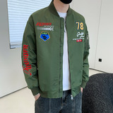 秋冬M-8XL胖子男士棒球领休闲大码夹克飞行服外套上衣JK8278-P7，男装夹克，星座209