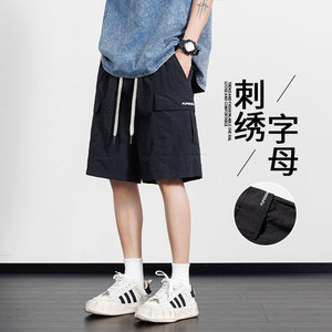 夏季M-8XL大码胖男生宽松五分裤 休闲运动短裤男 K39-P35 控49图片