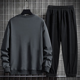 秋款大码M-8XL加肥加大胖子休闲卫衣套装男TZ36281-P95-大码，男装T恤，星座209