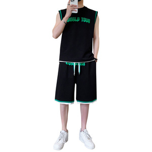 夏季超大码M-8XL冰丝清爽透气男士短裤套装 TZ35332-P67 大码图片