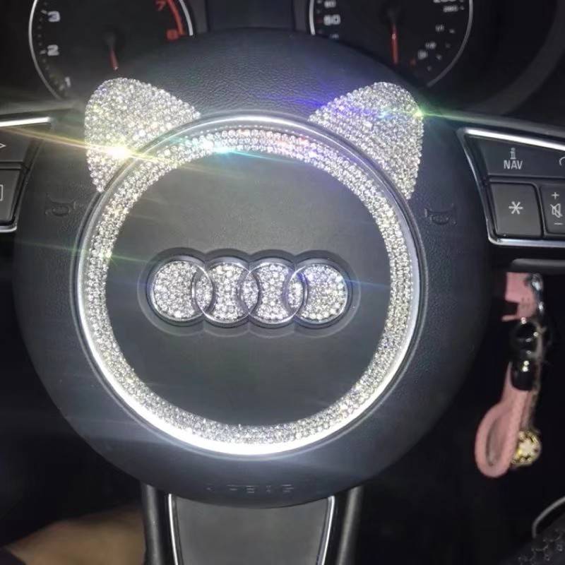 适用车标奥迪水钻装饰车贴钻石