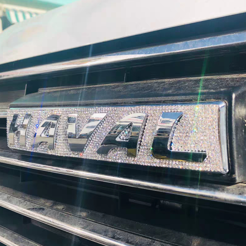 长城适于哈佛中网标改钻石车贴